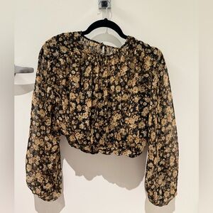ABERCROMBIE | Brown Floral Blouse